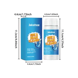 Jakehoe gootsteen- en afvoerreiniger poederkit met afmetingen voor 100g fles