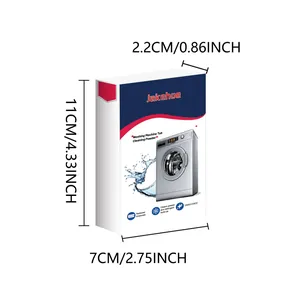 Polvere pulizia cestello Jakehoe 100g con dimensioni 11x7x2,2cm per pulizia profonda lavatrice