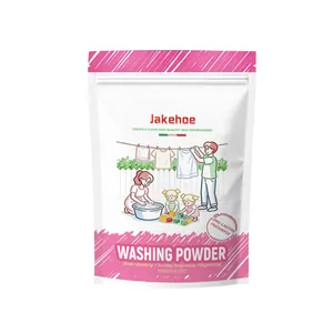 Jakehoe 100g Tiefenreinigungswaschpulver in weiß-rosa Verpackung für die ganze Familie