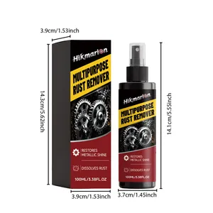 Hikmarion multipurpose rust remover spray bottle and box with size dimensions