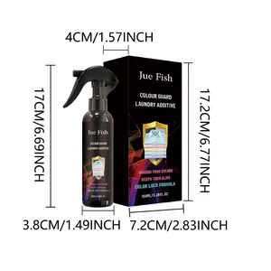 Afmetingspecificaties voor Jue Fish 100ml wasbeschermingssprayfles en verpakking