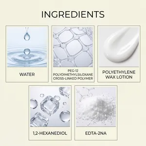 Lista detallada de ingredientes para pulidor de madera con agua, PEG-12 y cera