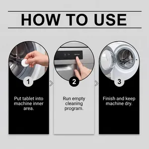 Step-by-step instructions for using washing machine cleaning tablets