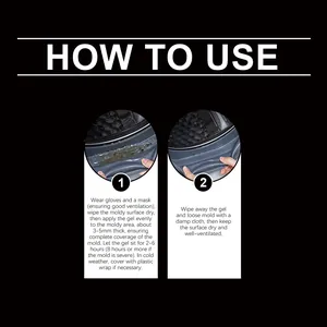 Guía de instrucciones para aplicar gel quitamoho en las juntas de la lavadora.