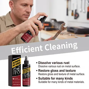 Hikmarion multipurpose rust remover spray efficiently dissolves corrosion on metal.