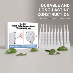 Detailed macro view of 10pcs Jue Fish small hole cleaning brushes with retail box
