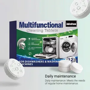 Jakehoe multifunctional tablets for dishwasher and washing machine maintenance.