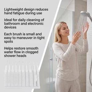 Efficient multi-purpose tiny hole cleaning brush set for unclogging shower heads daily