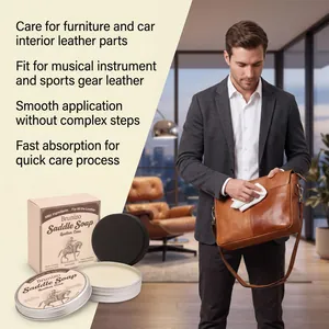 Brunizo saddle soap kit for cleaning and conditioning leather furniture and bags