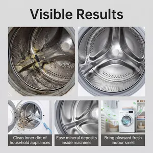 Visible before and after comparison of deep washing machine drum cleaning results