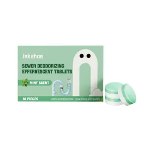 Jakehoe mint scented sewer deodorizing effervescent tablets 10 pieces set for pipes