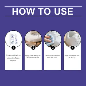 Step-by-step instructions on how to use Jue Fish sneaker foam cleaner for white shoes