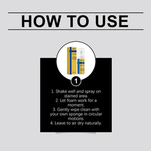 Detailed usage instructions for RayHong multi-purpose foam cleaner steps 1 to 4