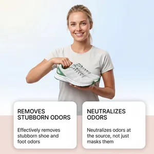 Shoe deodorant spray effectively neutralizing stubborn sneaker and foot odors
