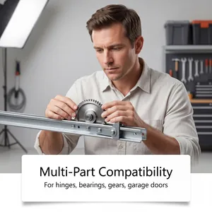 Professional maintenance grease for metal gears and rails showing multi-part compatibility