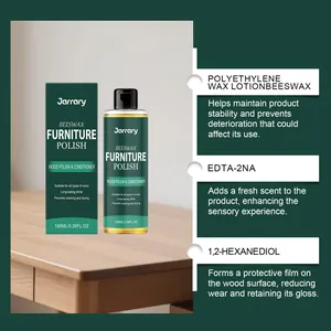 Detalles de los ingredientes de la cera para muebles Jarrary para madera