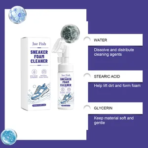 Ingredient details of Jue Fish sneaker foam cleaner with glycerin and stearic acid