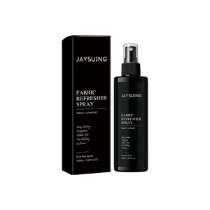 JAYSUING langanhaltendes Textilerfrischer-Spray für Kleidung in schwarzer 100ml Minimal-Flasche