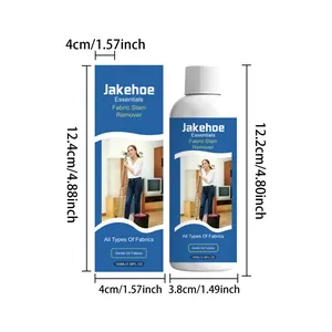 Specification detail of Jakehoe 100ml fabric stain remover bottle and packaging