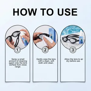 Step-by-step instruction guide for using swimming goggles anti-fogging agent for clear vision