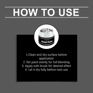 Instrucciones de aplicación paso a paso para pintura metálica plateada HOMEXA