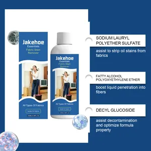 Jakehoe fabric stain remover ingredients detail with surfactant formula for oil removal