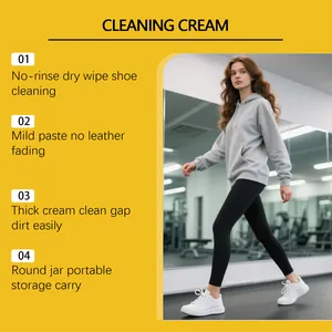 Detaillierte Infografik mit den Funktionen der wasserlosen Reinigungscreme für Sneaker