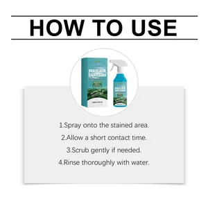 Step-by-step English instructions for applying JAKEHOE oxalic acid stain cleaner