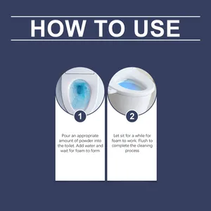 Guide d'instruction étape par étape pour utiliser le nettoyant WC mousse en poudre