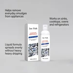 Jue Fish Hochleistungs-Edelstahlreiniger für Küchengeschirr und Metalloberflächen.