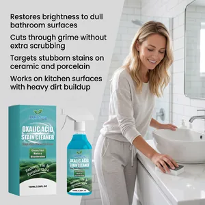 Effective oxalic acid stain cleaner for bright bathroom ceramic and kitchen surfaces