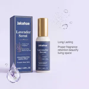 Αρωματικό χώρου λεβάντα Jakehoe 50ml μπουκάλι και κουτί με λεπτομέρεια σταγόνας