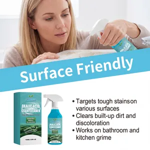 Jakehoe Oxalic Acid Stain Cleaner usage on bathroom sink surfaces for tough grime removal