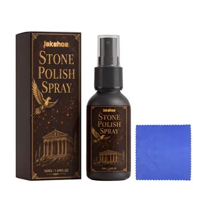 Jakehoe 50ml steenpolijstspray met doek voor het onderhoud van grafstenen en graniet.