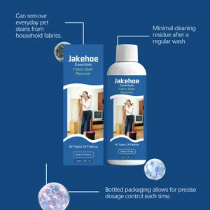 Fabric stain remover by JAKEHOE with 100ml bottle and packaging for household use.