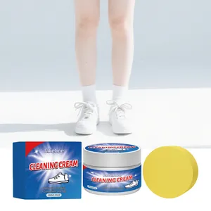 Pâte De Nettoyage Pour Chaussures Blanches Avec Éponge Crème Détachante Sans Eau Pour Baskets En Cuir Gel De Nettoyage De Décontamination