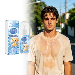 JAYSUING 50ml Portable Cooling Spray Summer Heat Relief Refreshing Mist For Outdoor Sports Running Travel Clothing Cooling Body Spray