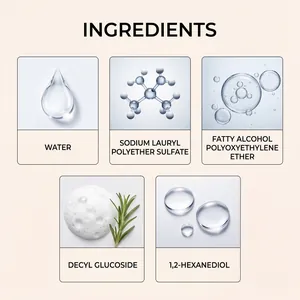 Close-up detail showing the key safe ingredients of the heavy grease kitchen cleaner