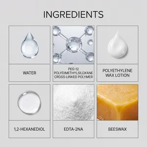 Detailed ingredient list for wood furniture polish including natural beeswax and polymers