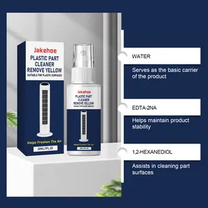 Ingrédients du nettoyant pour plastique Jakehoe pour éliminer le jaunissement, spray 30 ml.