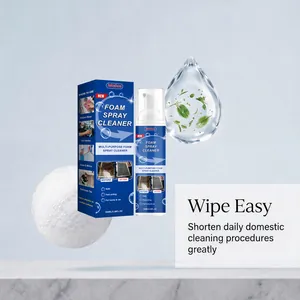 Detail view of Jakehoe multi-purpose foam spray cleaner bottle and packaging box
