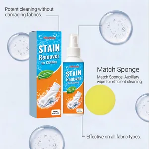 Jakehoe fabric stain remover 100ml spray bottle with auxiliary cleaning sponge.