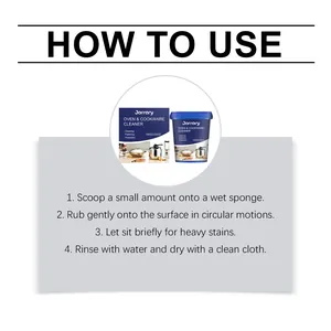 Step-by-step instructions for using Jarrary oven and cookware cleaning paste effectively