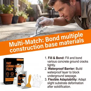 Fast curing dark rock gray concrete crack filler for waterproof outdoor ground repair