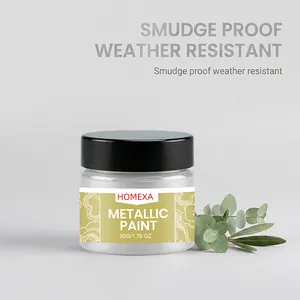 Detailansicht Homexa 50g Silber Metallic-Lack, wischfest und wetterbeständig für Möbel-DIY