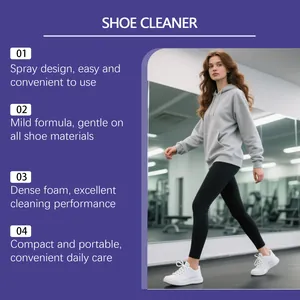 Professional shoe cleaner features for daily care with mild formula and dense foam.