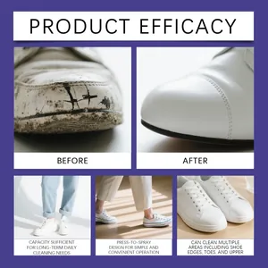 Detailed before and after comparison of cleaning effect on white leather and canvas sneakers
