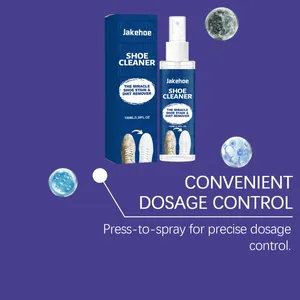 Jakehoe professional shoe cleaner spray featuring precise dosage control nozzle