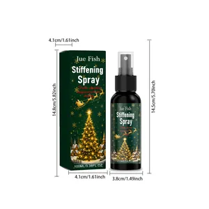 Detail view of Jue Fish fabric stiffening spray with 100ml bottle and box dimensions