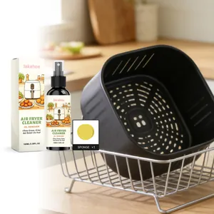 JAKEHOE 100ml air fryer cleaner spray kit with sponge for grease and grime removal.